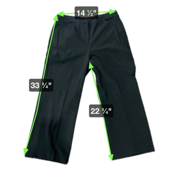 Larry Levine Stretch Black Dress Pants Sz 8 Button Closure Pockets - Picture 8 of 8